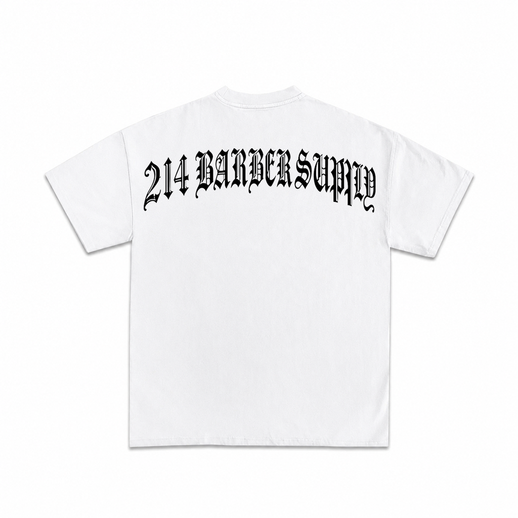 214 Glitter Embroidered Tee - White