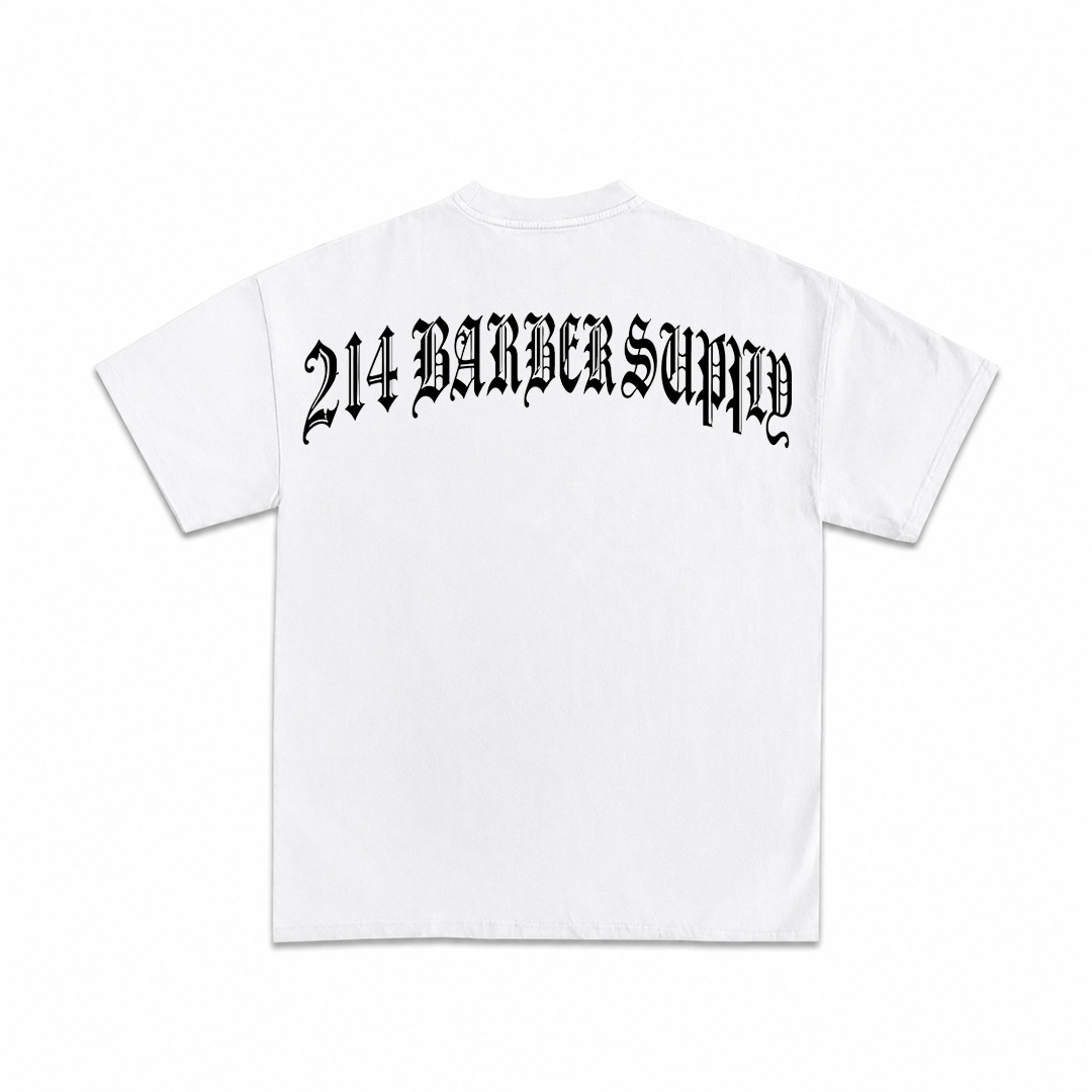 214 Glitter Embroidered Tee - White