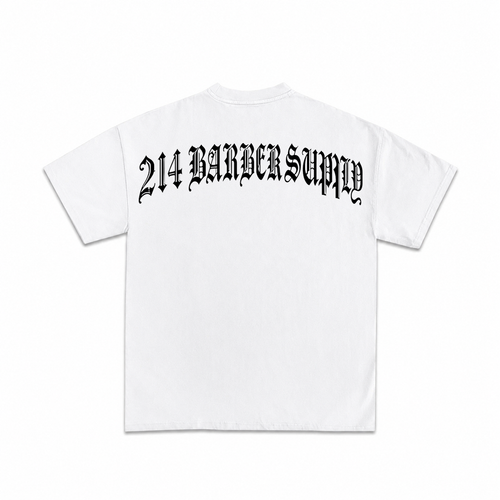 214 Glitter Embroidered Tee - White