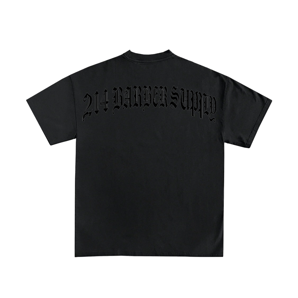 214 Glitter Embroidered Tee - Black