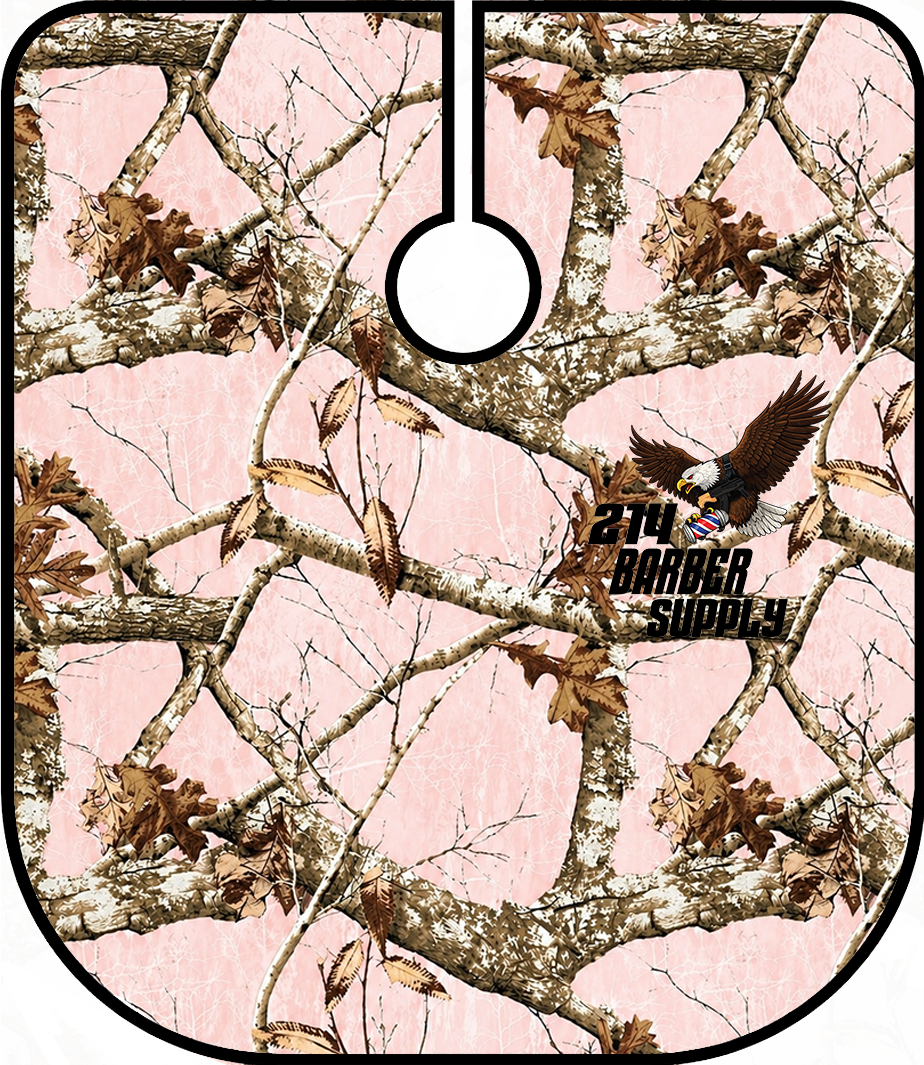 214 Barber Supply Pink Camo Cape