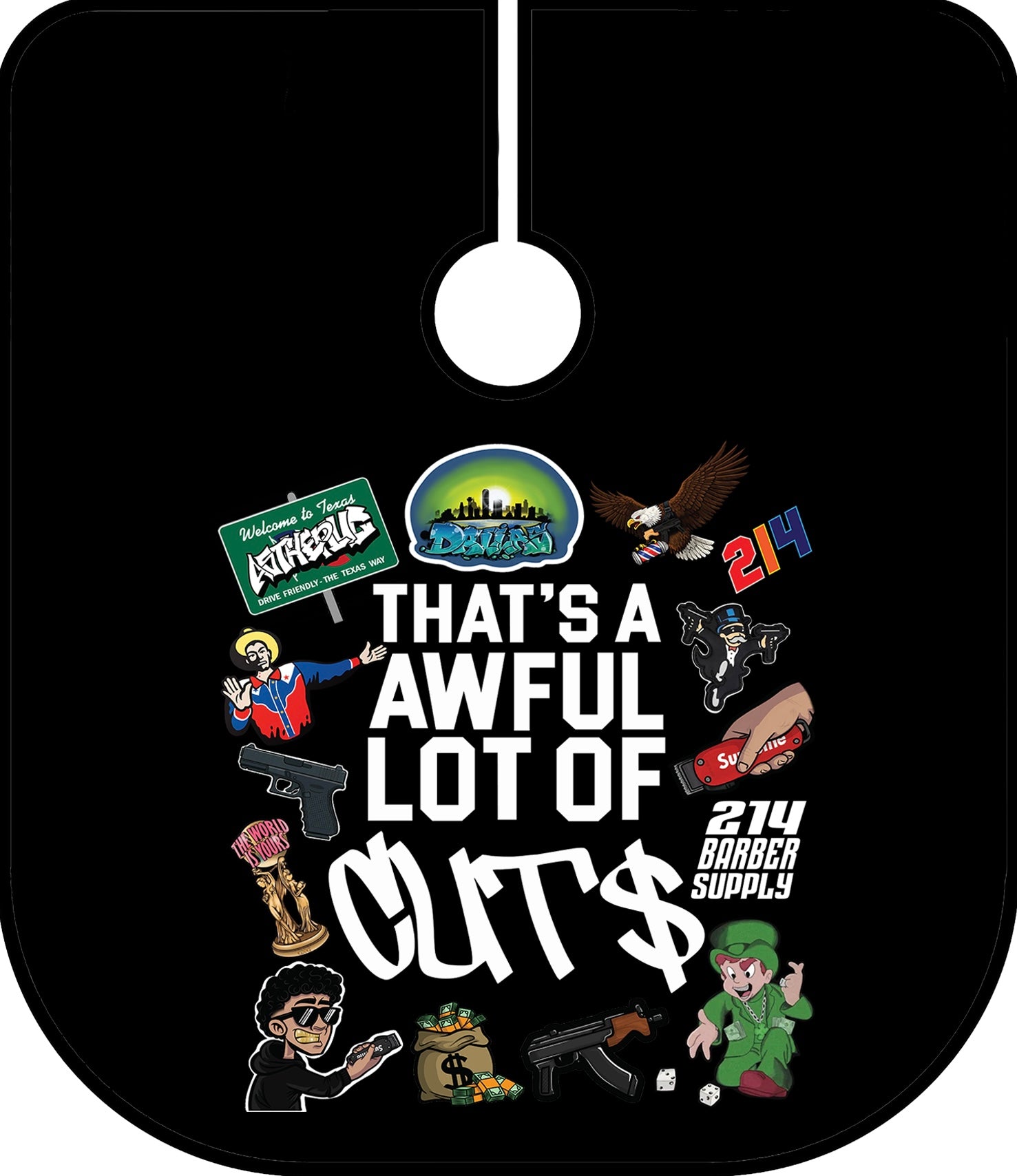 214 Barber Supply Awful Lot Of Cuts Cape