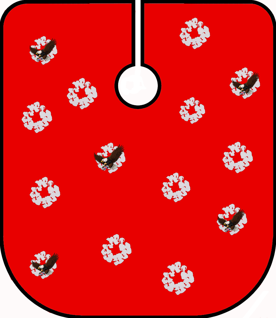 214 Barber Supply Eagle Tears Cape - Red