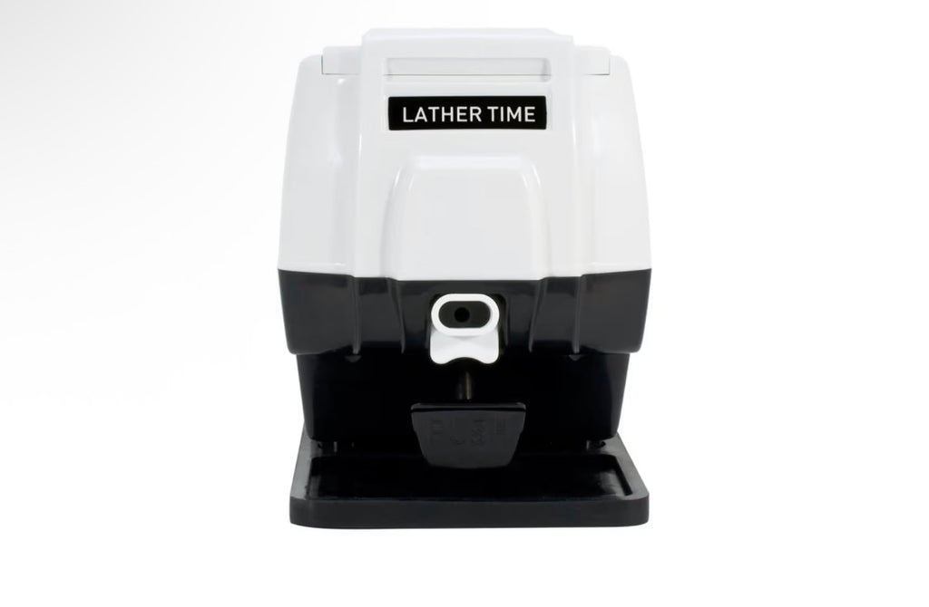 Scalpmaster Professional Hot Lather Machine with Extra Large Soap Cup, Push Button Dispensing, Quick Heating DC Motor, Non-Slip Safety Pad & 8 oz Shave Cream