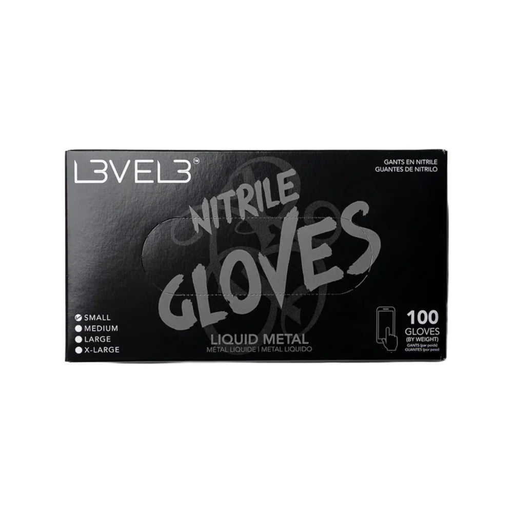 LEVEL 3 Professional Nitrile Gloves 100pk - Liquid Metal