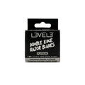 LEVEL 3 Double Edge Chromium Ceramic Platinum Replacement Razor Blades - 100ct