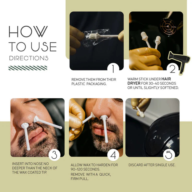 Ruxx Waxx Pre-Set Ready-To-Use Wax Sticks for Nose & Ears