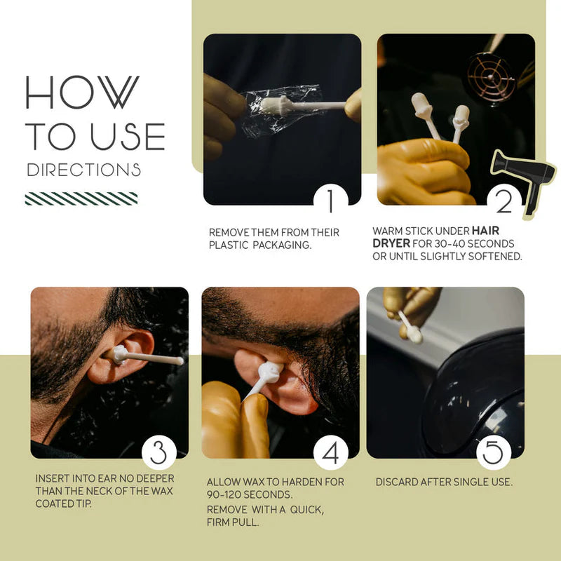 Ruxx Waxx Pre-Set Ready-To-Use Wax Sticks for Nose & Ears