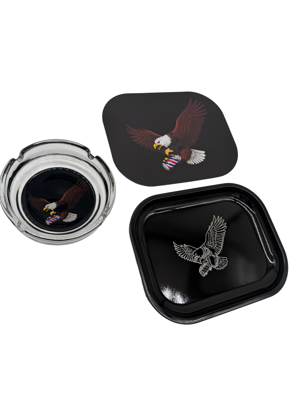 214 Barber Supply Rolling Tray Set