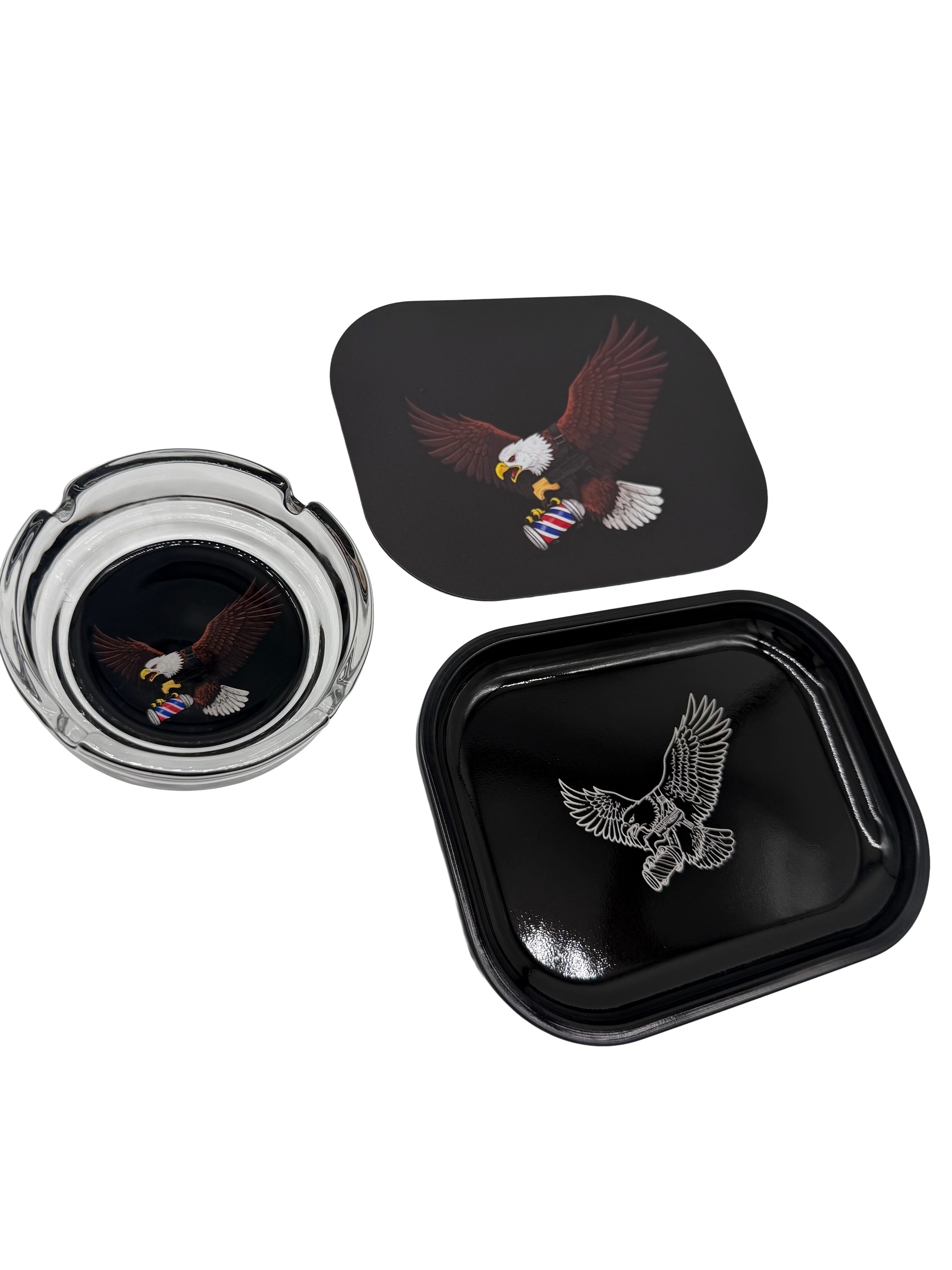 214 Barber Supply Rolling Tray Set