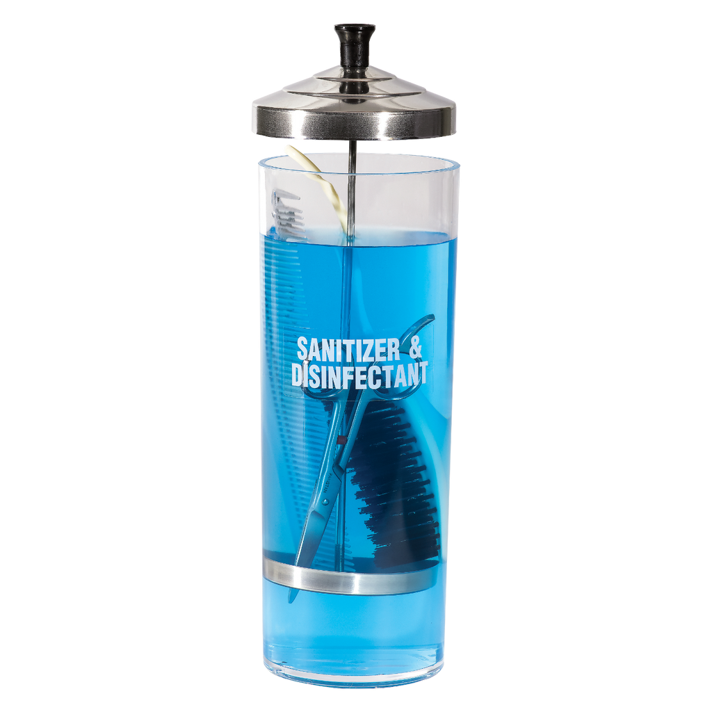 Burmax SC-550 Scalpmaster Barber Acrylic Sanitizing Jar - 42 oz.