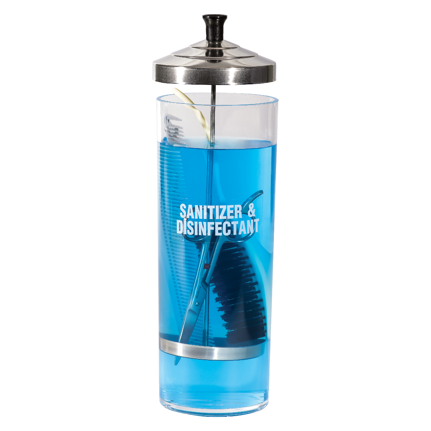 Burmax SC-550 Scalpmaster Barber Acrylic Sanitizing Jar - 42 oz.