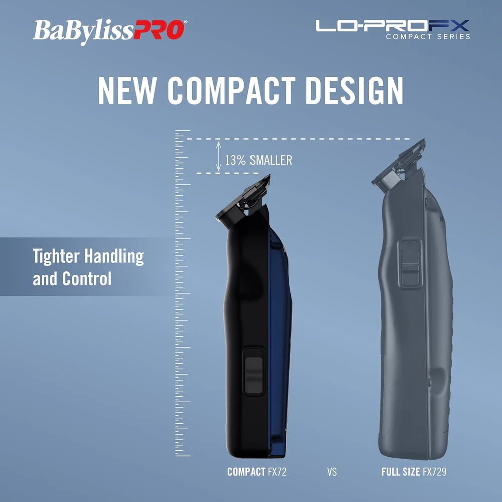 BaBylissPRO FXONE LO-PROFX High Performance Low Profile Compact Trimmer - Blue