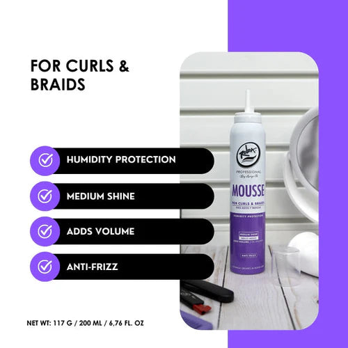 Rolda Medium Shine Volume Boosting Mousse for Curls & Braids