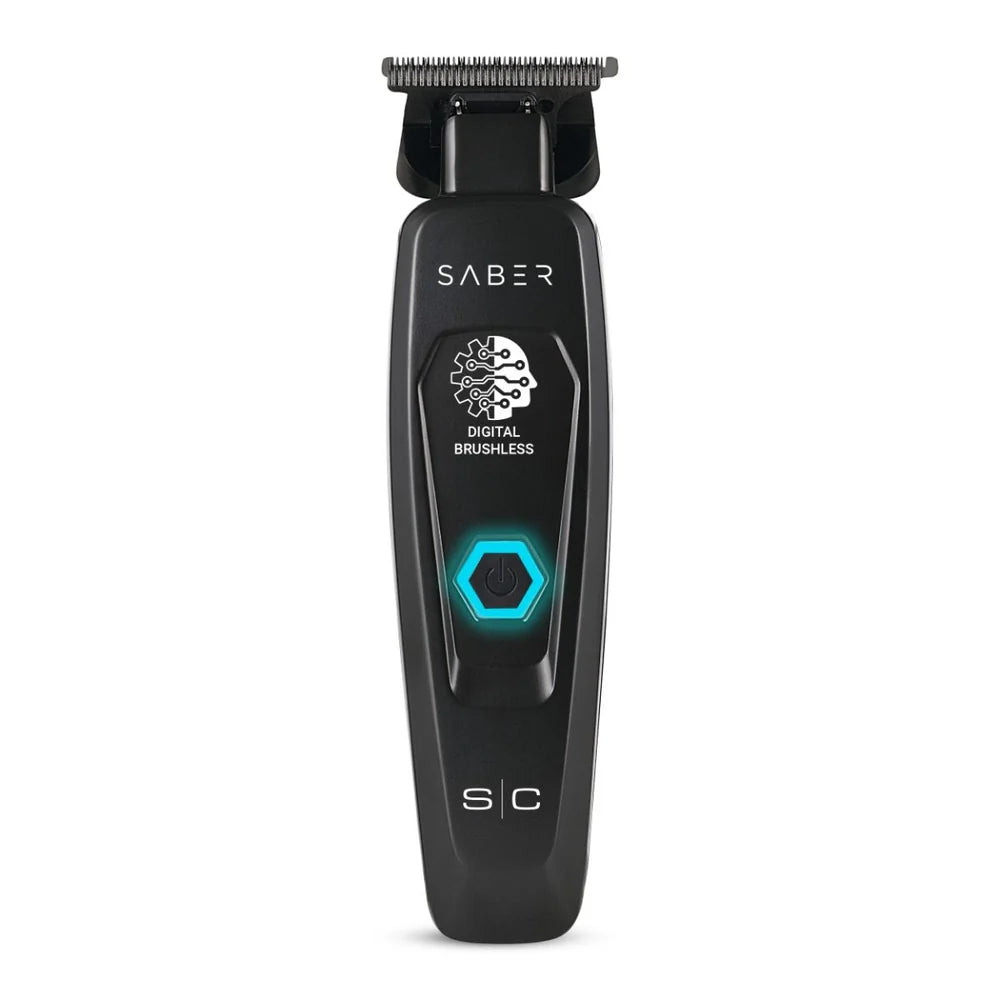 StyleCraft Saber Cordless Digital Brushless Motor Metal Trimmer - Black