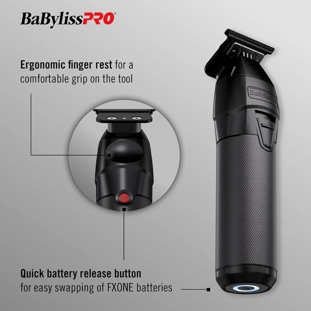 BaBylissPRO FXONE BLACKFX All-Metal Interchangeable-Battery Cordless Trimmer