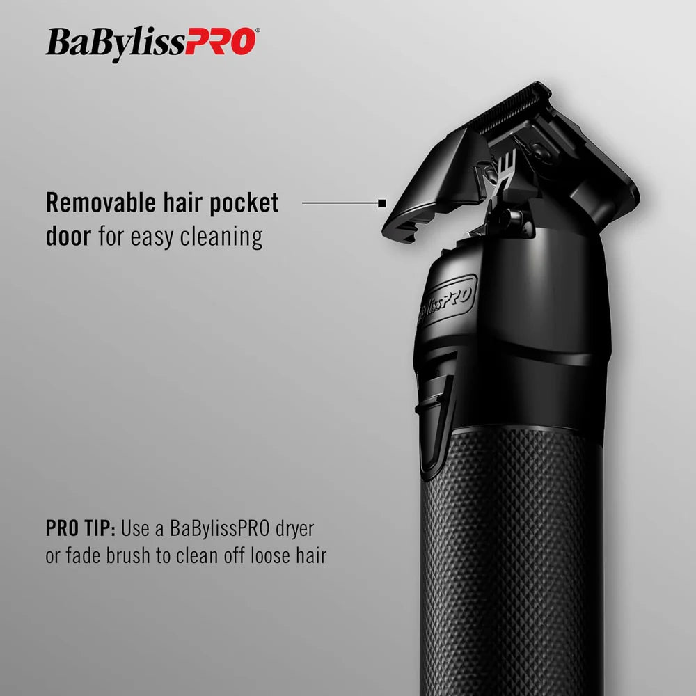 BaBylissPRO FXONE BLACKFX All-Metal Interchangeable-Battery Cordless Trimmer