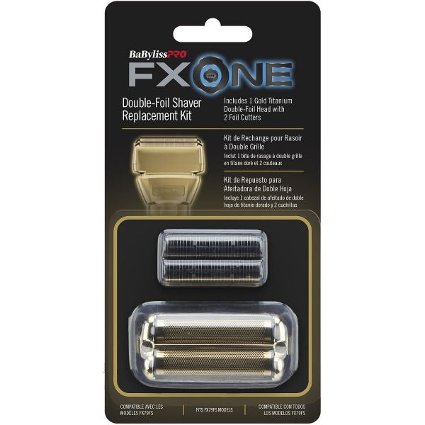 BaByliss Pro FXONE Shaver Gold Replacement Kit (Double-Foil & 2 Cutters)
