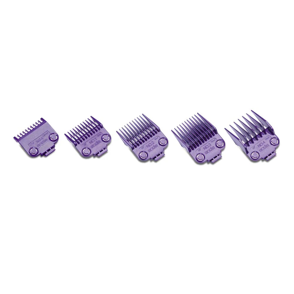 Andis Magnetic Combs 5-Piece Guide Set - Purple