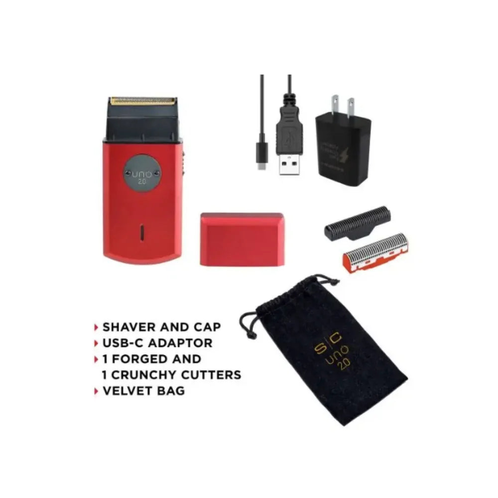 StyleCraft Uno 2.0 USB Rechargeable Single Foil Shaver - Red