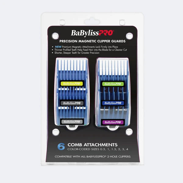 BaBylissPRO 6pc Magnetic Precision Clipper Guard Set