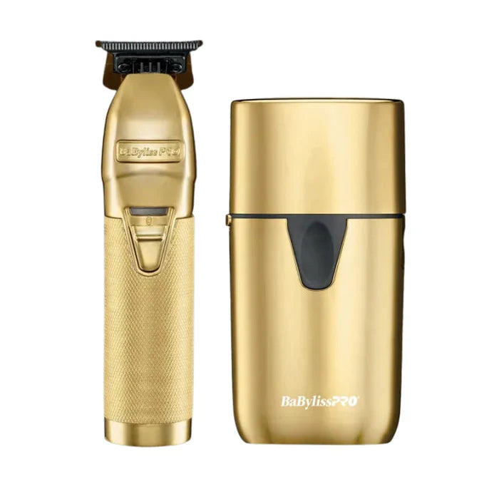 Babyliss Limited Edition Gold FX Trimmer & UV Single-Foil Shaver Set